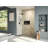DeerValley Single Fixed Glass Panel For Shower 36"×78", Durable and Stable 10mm Thick Glass Panel,Bathroom shower glass panel, Easy to Clean, Tempered Safety Wall Panels with Hardware (Black)-100824656