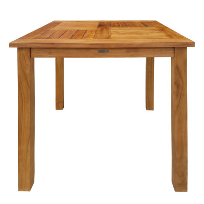 Chaim Rectangular Teak Outdoor Bistro Table