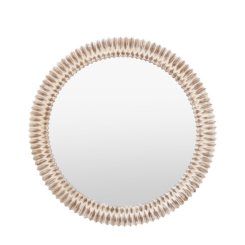 Janette Mirror, White Wash, 90 cm H x 90 cm W