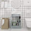 Meuble-lavabo 18,6 po avec lavabo, meuble-lavabo avec tablette à deux niveaux, orientation gauche ou droite, gris-116430353