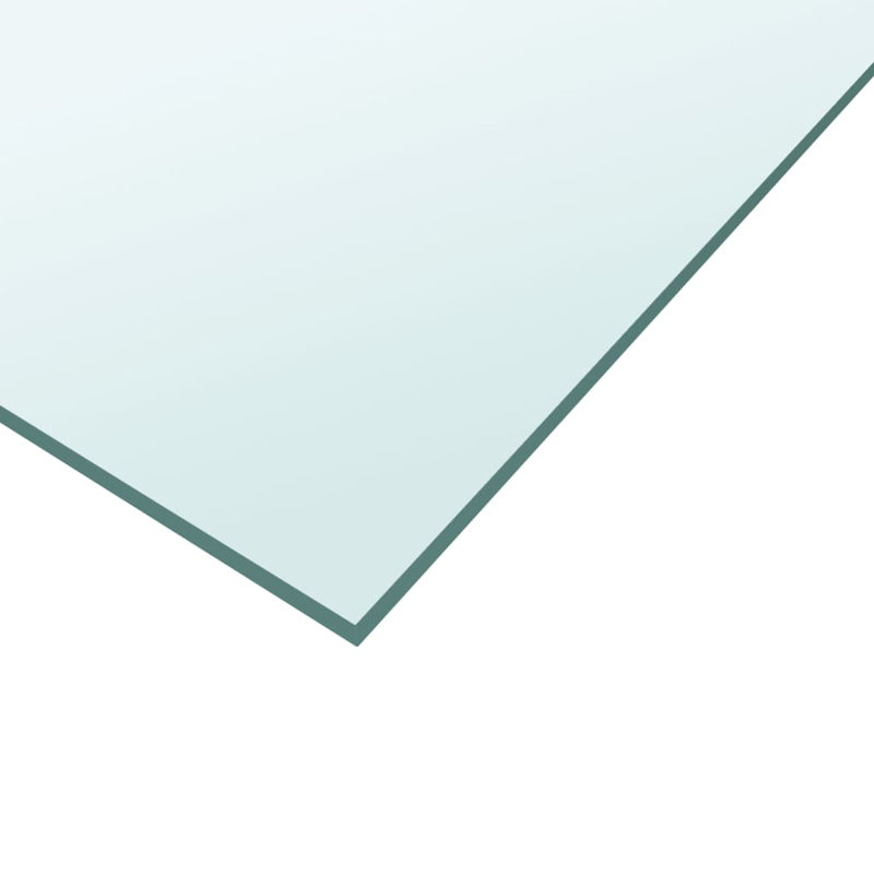 Ivy Bronx Table Top Tempered Glass With Marble Design, 100cm W x 50cm L x 0.6cm D, Transparent