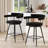 26"H Teddy Fleece Swivel Bar Stools Set Of 2-1705196980