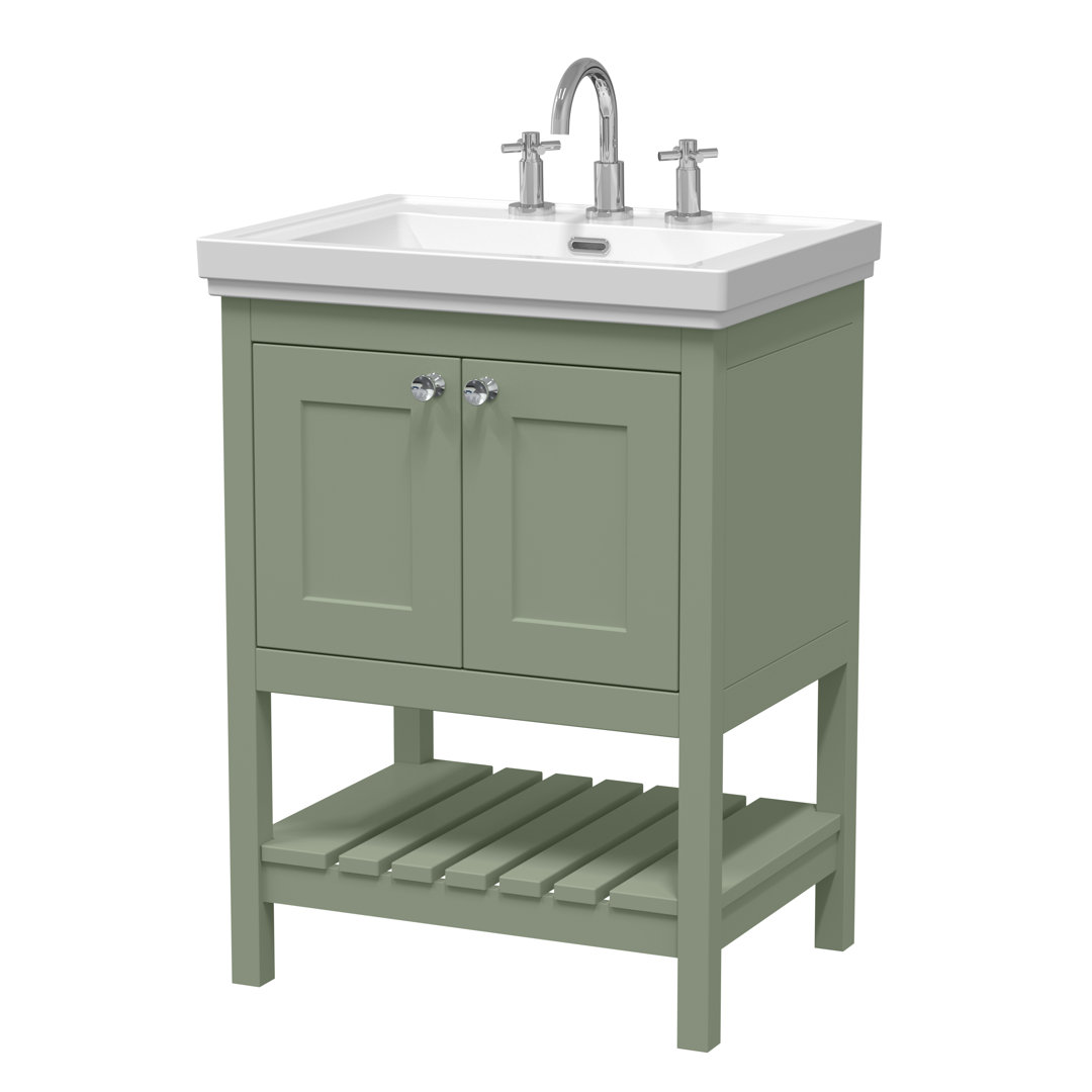 Bexley 630mm Single Bathroom Vanity with Integrated Fireclay Basin