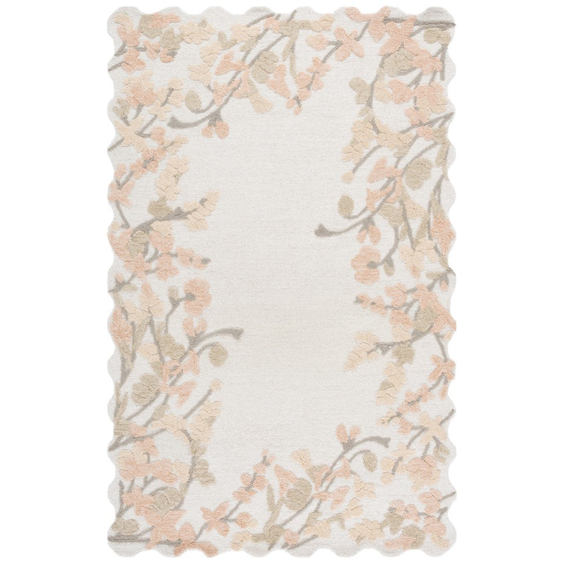 Jardin Hand Tufted Wool;Cotton Floral Indoor Rug, Rectangle 8' x 10'