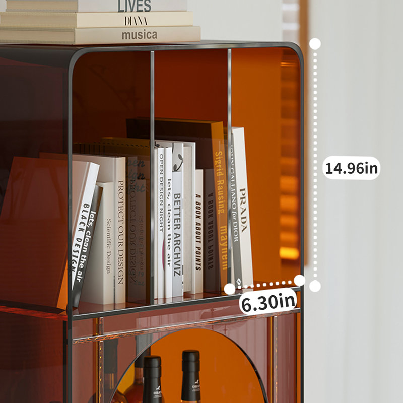 Bibliothèque de plancher de style européen, Brun