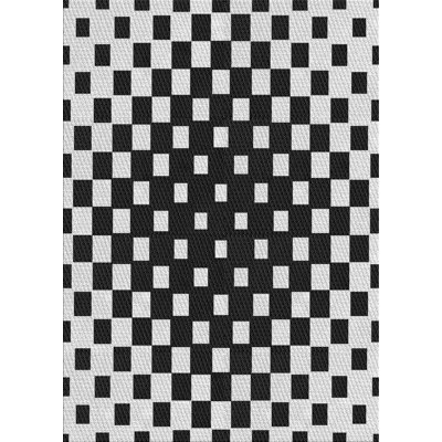 Tapis noir/blanc à motifs