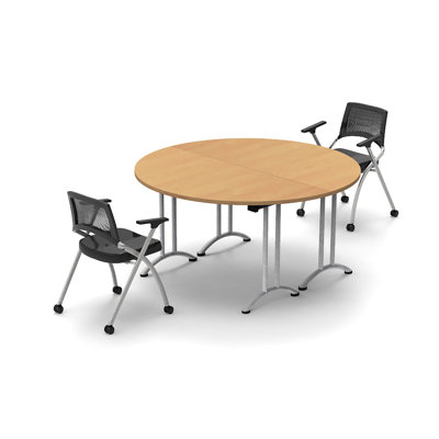 Altha 2 Person Conference Meeting Tables with 2 Chairs Complete Set