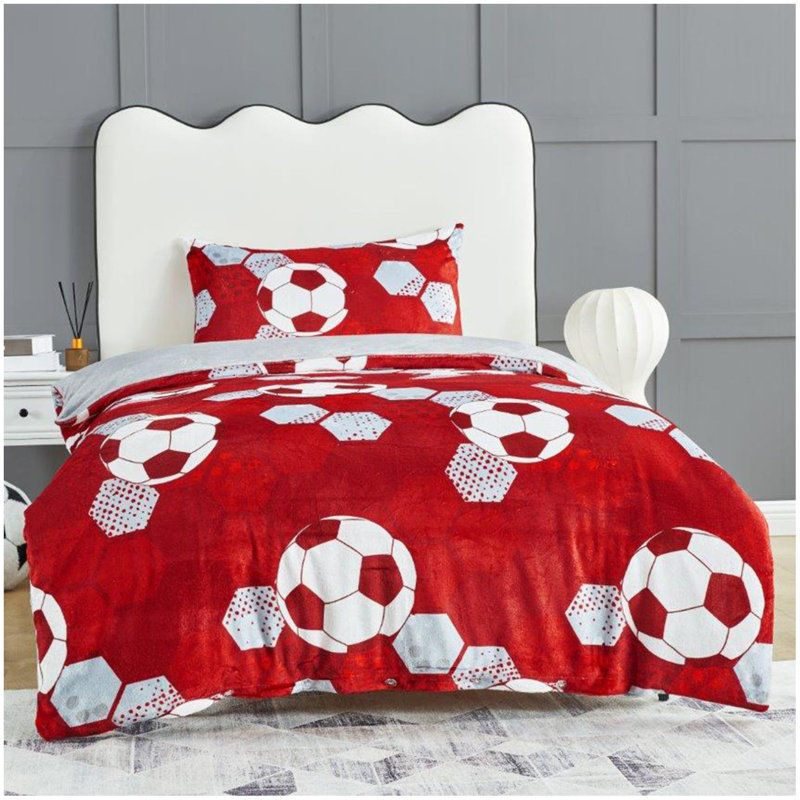 Polyester Duvet Cover Set with Pillowcases, Red