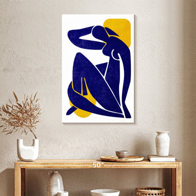 Silhouette de femme abstraite sur toile