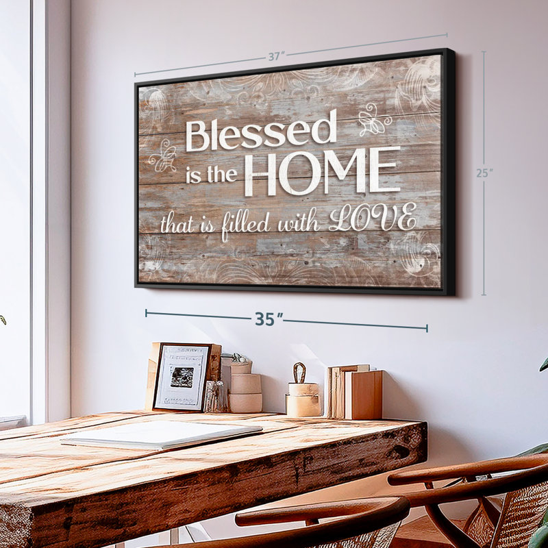 «Home Fills With Love», art mural, H 25 po x l 37 po
