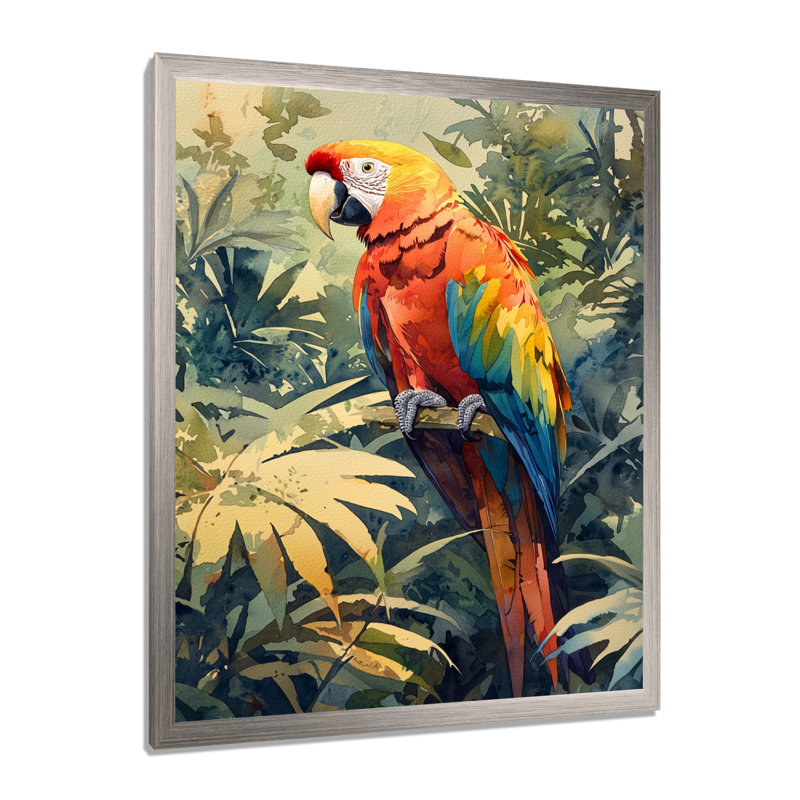 Cohl - Animals Wall Art, 32" H x 16" W, Silver, Reproduction encadrée d'une seule photo