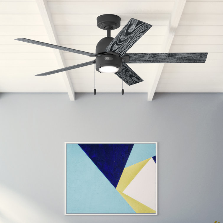 52" Erling 6 - Blade Ceiling Fan with LED Light Kit and Pull Chain