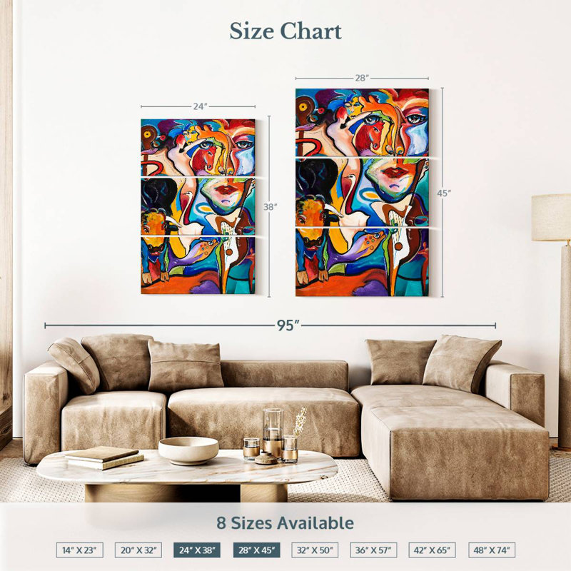 Leisha Mirage Abstract, 38" H x 24" W