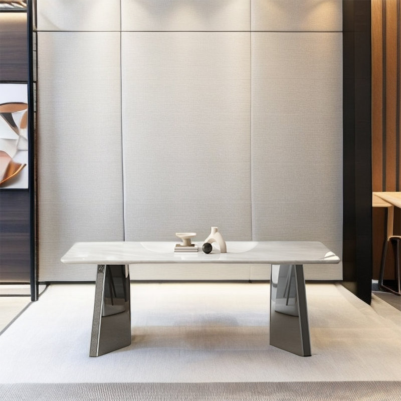 Deimira Metal Base Dining Table, 31.5" W x 55.12" L