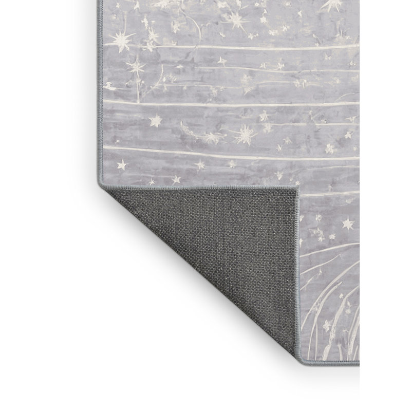 Tapis bleu soyeux et moelleux, Carré 6 pi