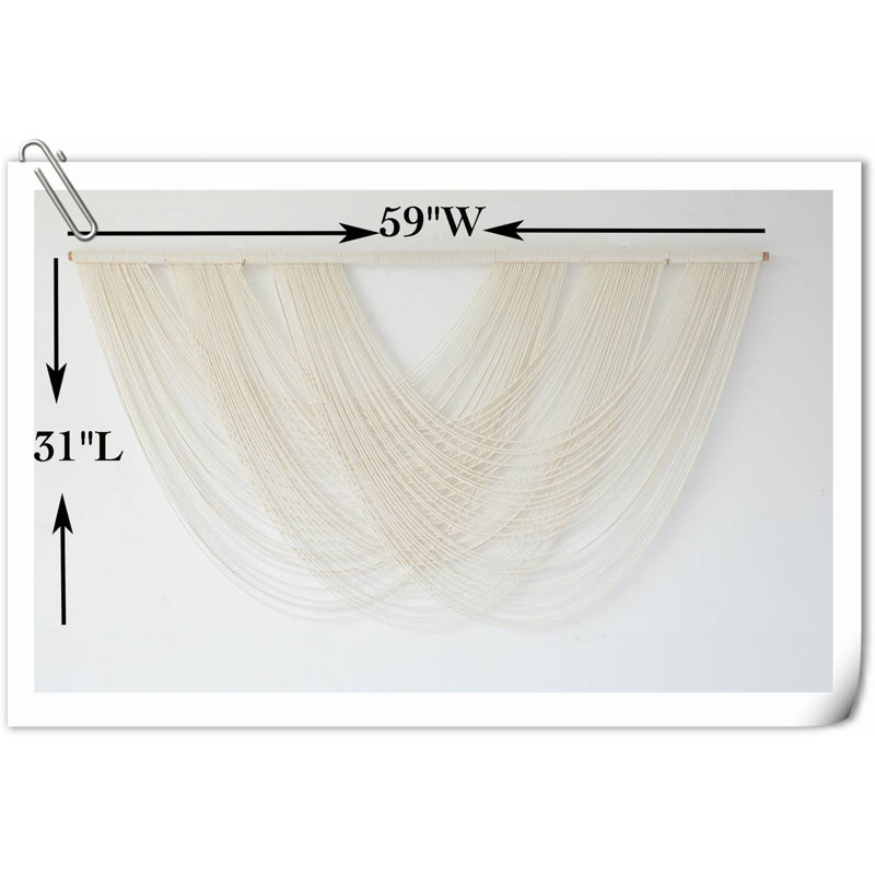 Wall Decor on Fabric, White