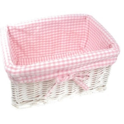 Panier en osier et canevas