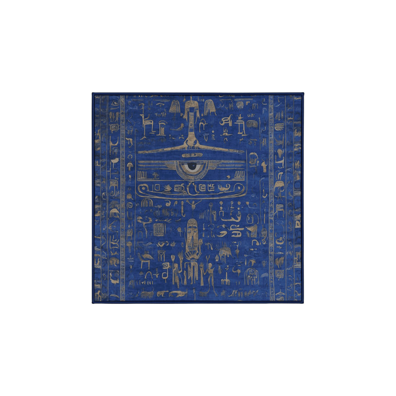 Tapis bleu soyeux et moelleux, Tapis de couloir 2 pi x 4 pi