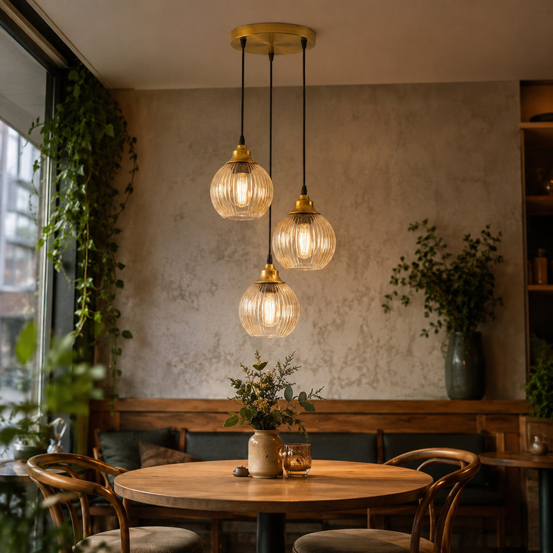 3 - Light Brushed Brass Pendant