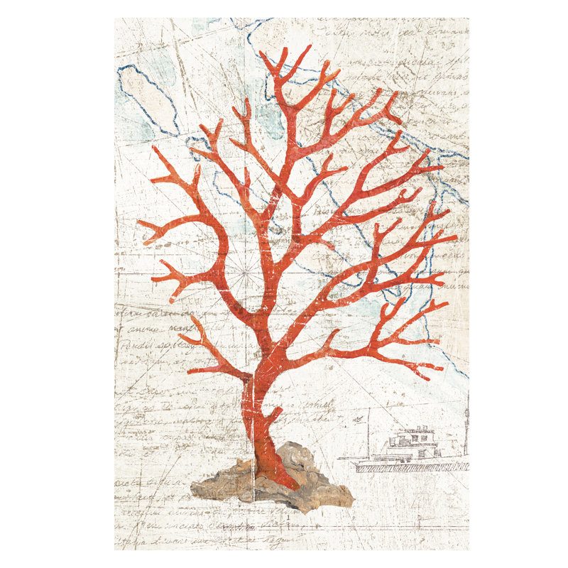 Textured Coral IV by Avery Tillmon - Wrapped Canvas Print, 66.04 cm H x 45.72 cm W x 1.91 cm D