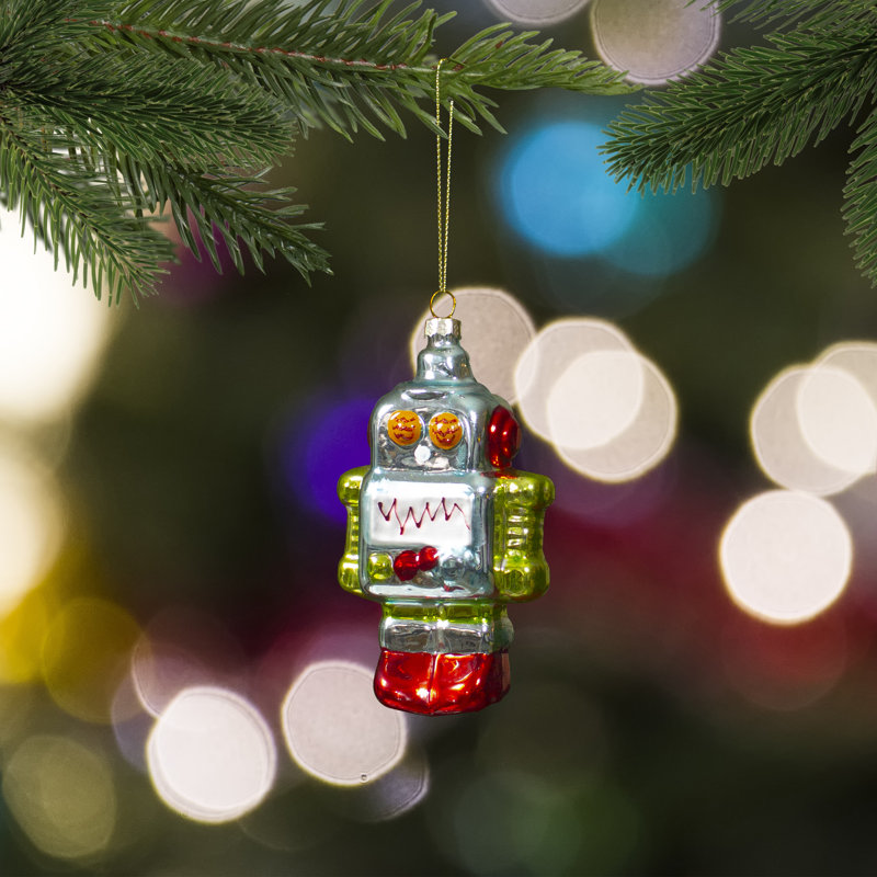 Ornement de Noël en verre 5 po