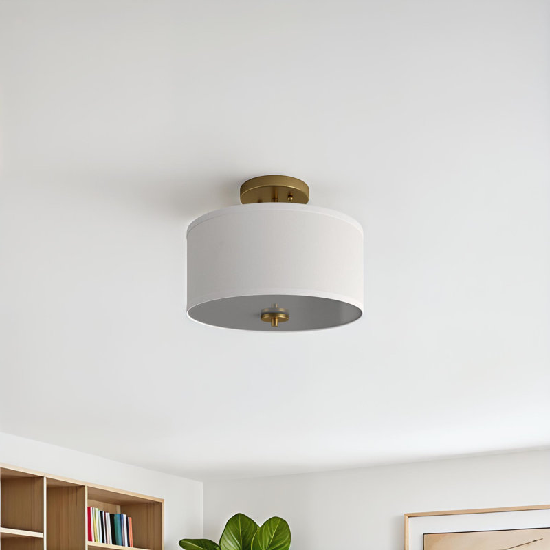 Ralston 2-Light Ceiling Light in Natural Brass, Natural Brass