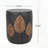 Boho Style Lightweight Concrete Side Table with Two-Toned Finish and Leaf Pattern, Perfect for Outdoor and Indoor Use