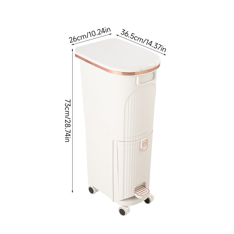 PP Step On Waste Bin - 35L