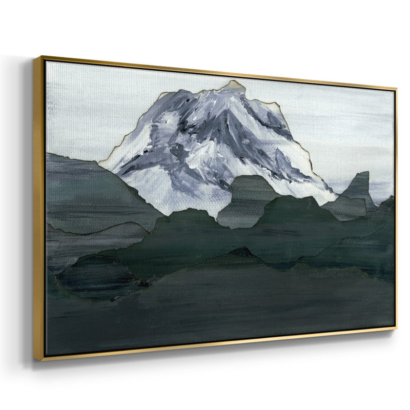 " Summit ", 25" H x 37" W x 2" D, Gold Floater Framed Canvas