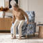 Fauteuil inclinable manuel avec accoudoirs en bois massif Adamsville-618201475