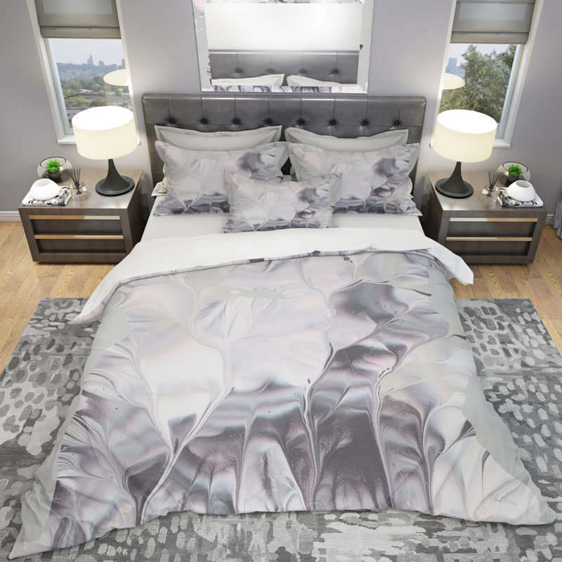 Light and Shadow I - Ensemble de housse de couette Modern Farmhouse - Microfibre de polyester
