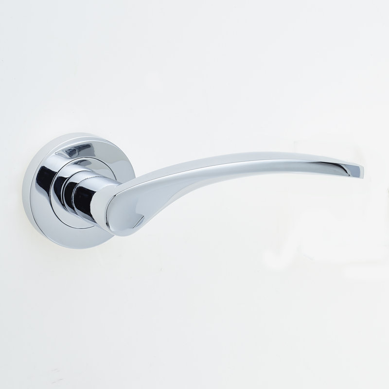 Monaco Passage Door Handle, Polished Chrome