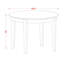 L'ensemble de salle à manger 3 pièces comprend une table de cuisine ronde et 2 chaises, blanc lin-49668073
