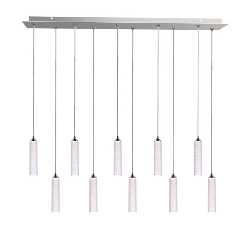 Luminaire suspendu cylindrique à DEL 10 lumières Ardrie, H 6,7 po x l 1,8 po x P 1,8 po