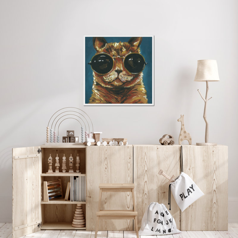 Dapper Animal I by Jennifer Rutledge - Painting, 95cm H x 95cm W, White Framed Paper Print