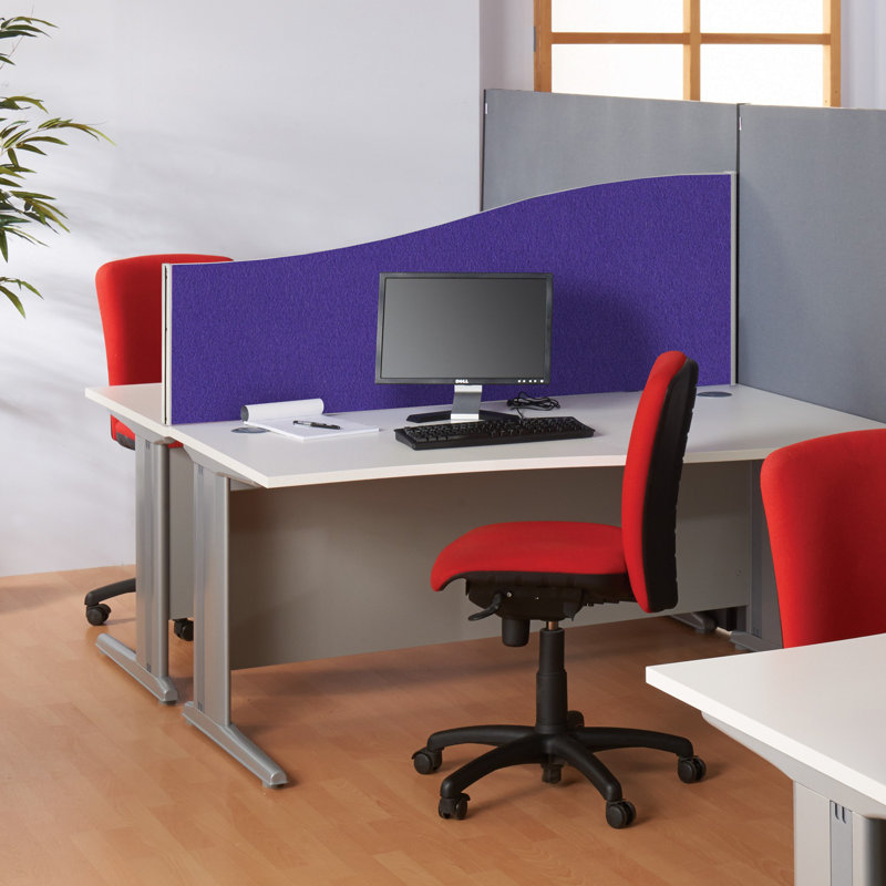 Desk Dividers, Purple, 60cm H x 160cm W x 3cm D