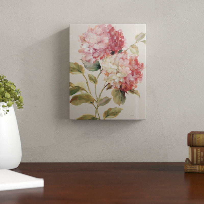 «Harmonious Hydrangeas Linen» - reproduction, H 10 po x l 8 po x P 1,5 po, Toile