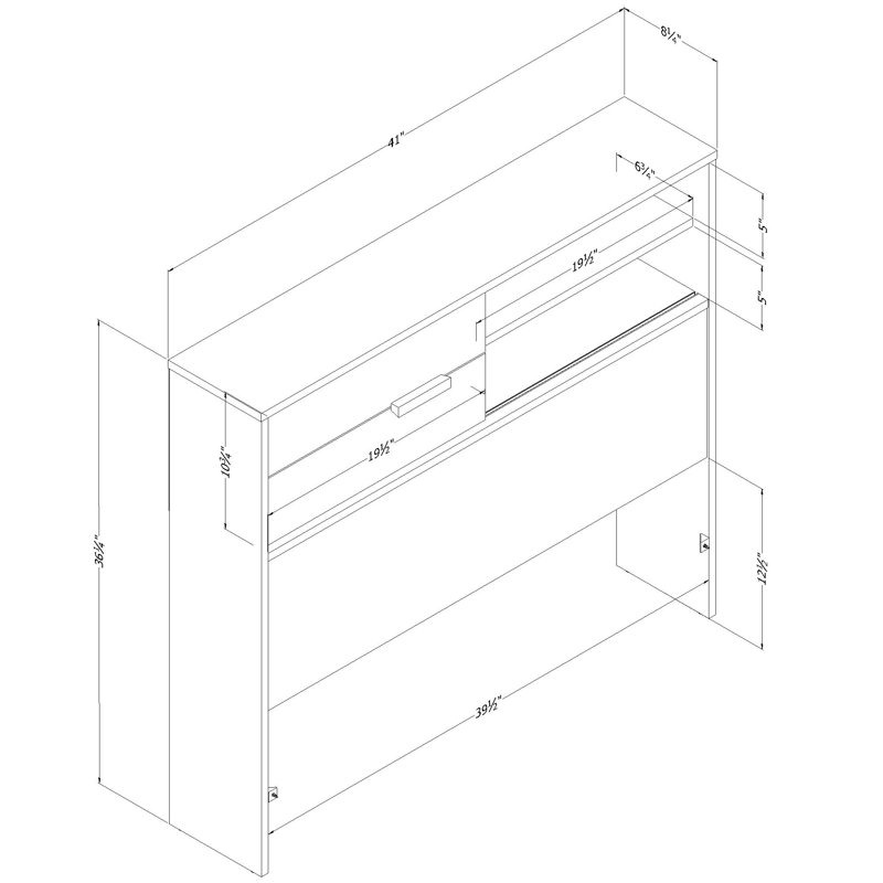Noah Twin Bookcase Headboard