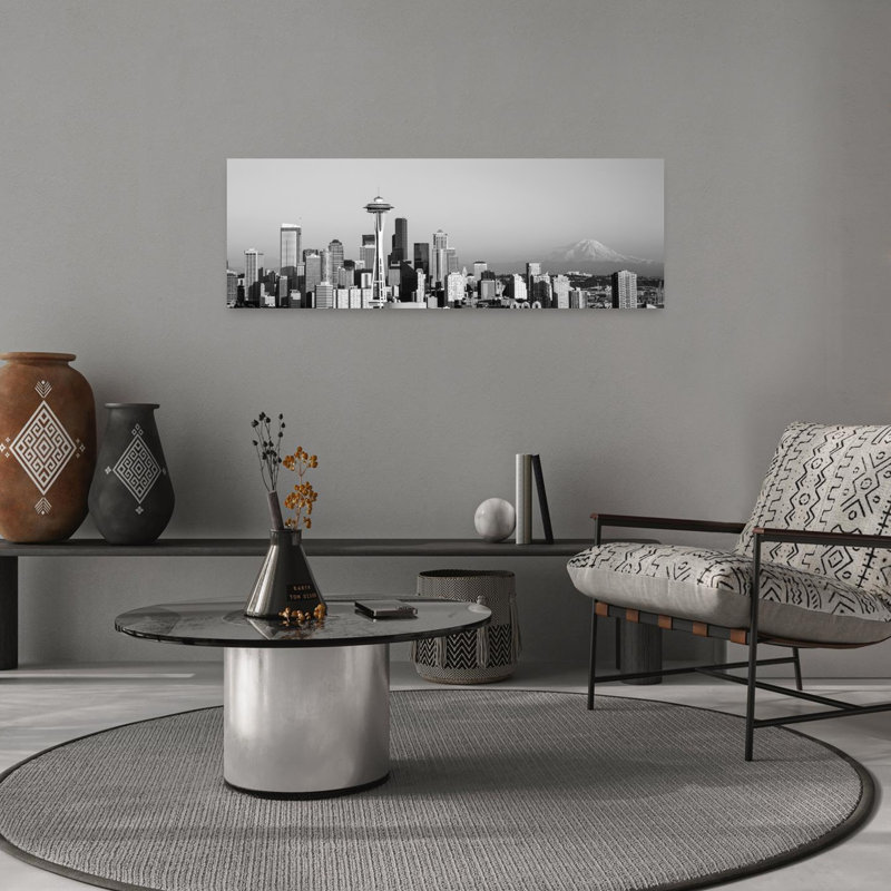 Skyline, Seattle, Washington State, États-Unis, architecture contemporaine, art mural, H 12 po x l 36 po