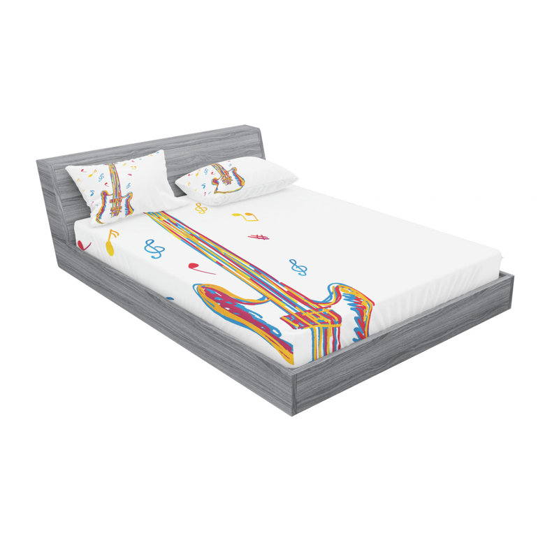 Microfiber Sheet Set, Queen Sheet Set with Fitted Sheet