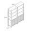 70.8cm H x 58.6cm W Standard Bookcase-190219439