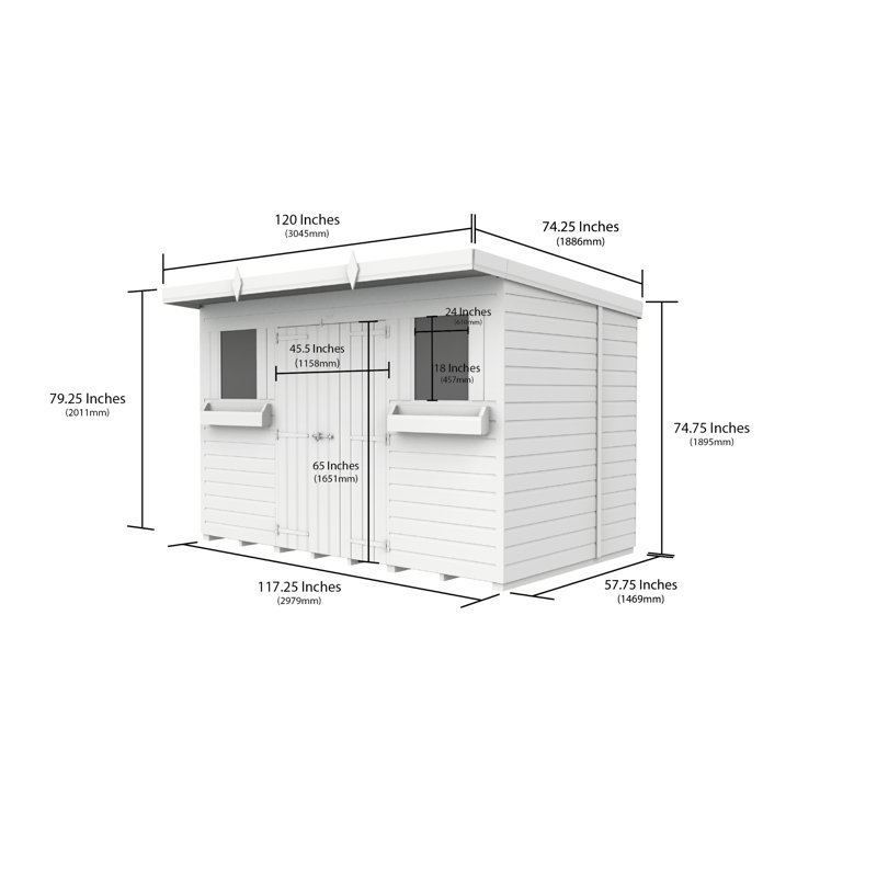 Pent Summer Shed, 10ft x 7ft