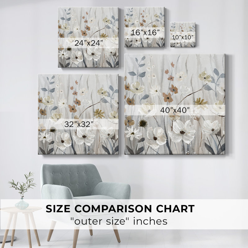Toile tendue Meadow Mist II-Gallery, H 16 po x l 16 po x P 1,5 po