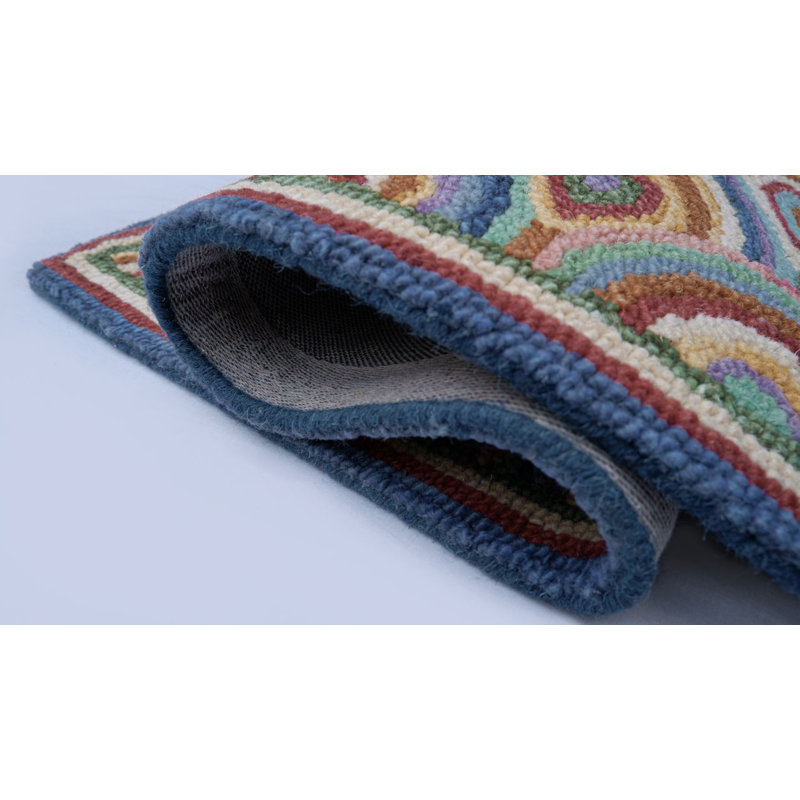 Rainbows Hand-Tufted Wool Area Rug, Rectangle 3' x 5'