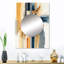 Malikah moderne bleu et or abstrait II - miroir décoratif abstrait, miroir mural moderne, impression d'art en métal-1690254770