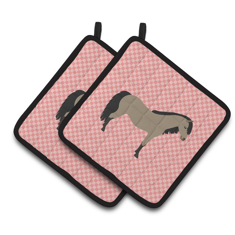 Caroline's Treasures Checkered Polyester Potholder Set