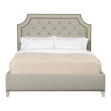 Audrey/Asher Queen Tufted Upholstered Low Profile Panel Bed