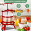 Pressoir à fruits de 3,17 gallons, pressoir à fruits et à vin en acier avec sac de filtration, presse-fruits traditionnel à poignée en T, structure triangulaire, presse-agrumes