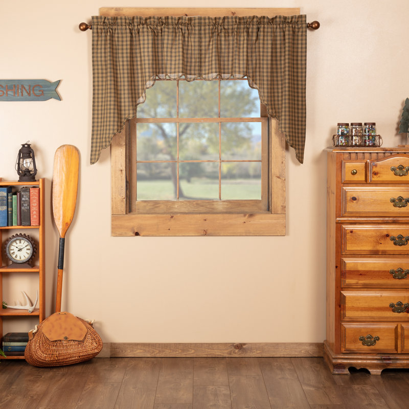 Banhart Cotton Plaid Swag Window Valance