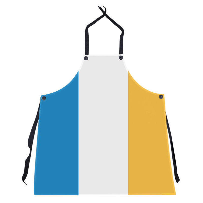 No Pattern Bib Apron, Basketball Blue/White/Yellow